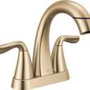 Delta Arvo Pull-Down Centerset Bathroom Faucet, Gold Bathroom Sink Faucet, Bathroom Faucet with Pull Out Sprayer, 3-Hole Bathroom Faucet, Champagne Bronze 25840LF-CZPD