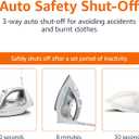Amazon Basics Steam Iron for Clothes with Safety Auto Shut-Off, Handheld Garment Steamer, Wrinkle Remover, Stainless Steel Soleplate, Anti-Drip, 1700-Watt, 1.62ft, Gray