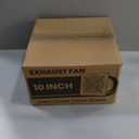 HG Power 10 Inch Metal Exhaust Fan with Switch, 988 CFM Powerful Garage Exhaust Fan with Damper, Potable Wall Mount Fan Fume Extractor Ventilation Fan for Shop, Shed, Basement, Chicken Coop, Silver