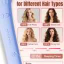 Auto Hair Curler, Automatic Curling Iron with 4 Temperature Settings, 30s Fast Heat, Anti-Tangle & Anti-Scald, 60min Auto Shut-Off, Portable, Easy-to-Use, Purple
