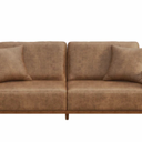 Telora Caramel Chair and 
Emerald Home Furnishings LakeView Presley Sofa - Brown