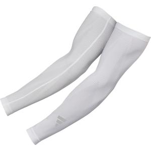 adidas Compression Arm Sleeves, Lightweight, Temperature-Regulating Compression Sleeves (Small/Medium, White)