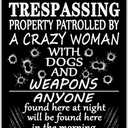 Funny No Trespassing Signs Private Property No Soliciting Yard Sign Beware Of Dog Warning Metal Tin Signs For House Door Home Protected Sign 8'' X 12'' (black)