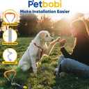 Petbobi Dog Tie-Out Cable and Stake - 30ft Heavy Duty Cable with Spring, No Tangle, 16in Ground Stake, Ideal for Yard, Camping and Beach, Suitable for Small Medium Large Dogs Up to 120 lbs, Blue