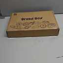 White Bread Box for Kitchen Countertop, Modern Counter Breadbox for Homemade Bread, Large Corner Bread Storage Container for Sourdough Loaf Organizers and Storage (White Bamboo Wood)