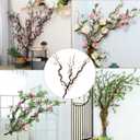 66.9in Flexible Artificial Wall Hanging Plants Tree Trunk Fake Cherry Blossom Branches Wood Twigs Twisted Cane Vine Grape Garland for Wedding Outdoor Garden Home Room Christmas Decoration