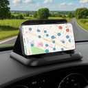 Carbon Fiber Cell Phone Holder for Car Dashboard Mount - Universal Anti-Slip Phones Cradle Pad Car Phone Holder - Cellphone GPS Stand for Most iOS Phones, Samsung, Android Smartphones