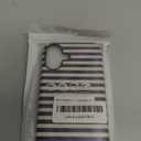 Magnetic for iPhone 16 Plus Case Cute Stripes Phone Case, Shockproof Slim TPU and Hard PC Protective Phone Cover Compatible with MagSafe Designed for Women Girls, Blue&Apricot