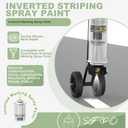 Marking Paint Wand, Industrial Two Wheel Striping Paint Sprayer, Paint Sticks for Line Paint Ground, Sports Field, Parking Lot, Work with Inverted Marking Spray Paint (Round-Tip Nozzle)