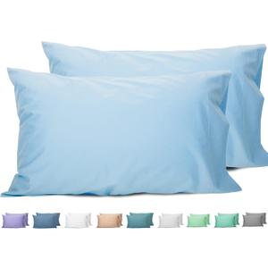 Sunflower King Pillowcases Set of 2, 100% Cotton King Pillow Cases 2, 2040 inches Ashley Blue, Soft and Breathable