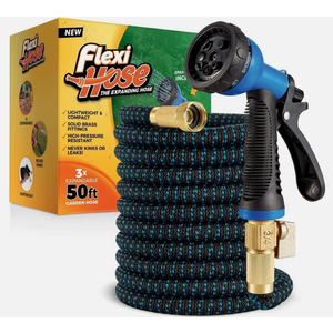 Expandable Garden Hose with 8 Function Nozzle, 50FT - Lightweight Retractable Ga