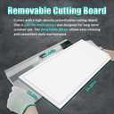 A10-902 Rectangular Grill Serving Shelf with Removable Cutting Board for 9 x 18 or Larger Rectangular Grills, Food-Grade stainless steel Ideal for Camping, Boating, RV Cooking, 17.4"L x 1.7"W