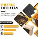 BeeCastle 20 Pack Beehive Frames and Waxed Foundations for Deep Brood Bee Hives with Wooden Bee Hive Frames and Beeswax Coated Foundations, 9-1/8-Inch (Black)
