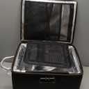 Fireproof Document Box with Fireproof Zipper,Hard Case Fireproof File Box with Lock,Insulated Non-Foldable Fireproof File Cabinet Large Portable Home Office File Organizer for Hanging Letter Folders