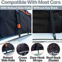 RoofPax 23 cft. Extra Waterproof Rooftop Cargo Carrier Bag, Double Weatherproof Zippers,10 Heavy-Duty Tie-Down Straps fit Cars with/Without a Rack or Side Rails, Safety Hooks Included (23 Cubic feet)