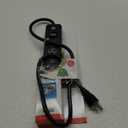 GE 4-Outlet Surge Protector, 2 USB Ports, 3 Ft Power Cord, 450 Joules, Twist to Lock Safety Covers, Automatic Shutdown Technology, Circuit Breaker, UL Listed, Black, 36189