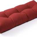 SUNROX LokGrip Non Slip Tufted Memory Foam Bench Cushion, FadeShield Water Resistant Durable Thicken Outdoor/Indoor Bench Seat Pads 36x14x4 inch, Burgundy