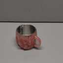 Mineral Crystal Coffee Mugs,11 oz Natural Mineral Coffee Mug, Crystal Mugs for Coffee With Handle (purple) (Pink)