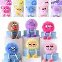 Valentines Day Gifts for Kids - 24 Pack Pre-filled Valentine's Day Cards with Plush Keychains Bulk, Valentine Fuzzy Toys Gift for Kids School Classroom Class Exchange Boys Girls Party Favor