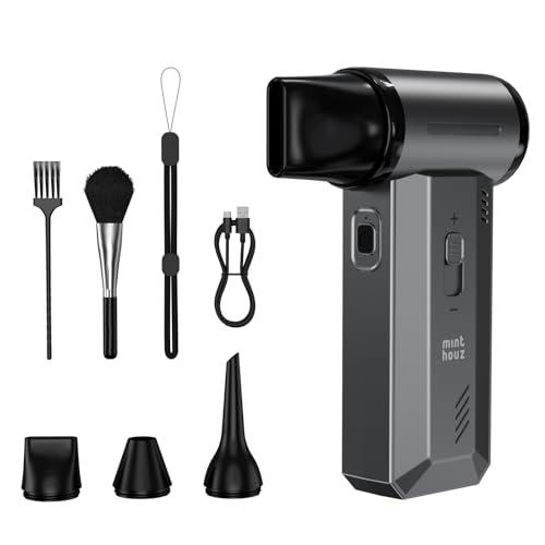 Minthouz Compressed Air Duster-180000RPM Electric Air Duster, Adjustable Wind Speed, Rechargeable Mini Air Blower for Computer, Keyboard, Outdoor, Car Cleaning, Reusable Replaces Compressed Air Can