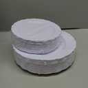Tinybee 60PCS White Plastic Plates - Heavy Duty White Disposable Plates, Elegant Plastic Plates for Bridal Shower, Wedding and Party Including 30 Dinner Plates 10 '' & 30 Dessert Plates 7.5 ''