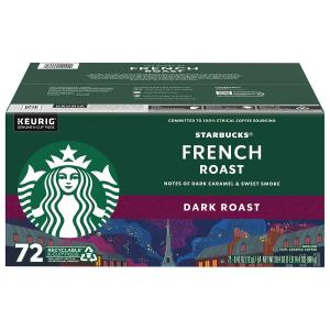 Starbucks French Roast K-Cups for Keurig, Dark Roast - 72 Count, BB February 11, 2024 