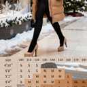 HONENNA Women's Control Top High Elastic Soft Opaque Pantyhose Tights (Ivory)