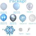 PageebO 147 pcs Snowflake Balloon Arch Kit for Winter Wonderland Party, 5 inch, 10 inch, 12 inch, 18 inch