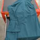 Dresses for Women Elegant Long Sleeves Ruffles Pencil Knee Length Split Business Dress with Belt Zipper XL