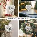 3 x Thank You Ornament 2026 - Teachers Appreciation Gifts for Coworkers, Bosses, Nurses, Moms, Friends, Retirement Gifts for Men Women, Heart-Shaped Ceramic Ornaments for Christmas Decorations