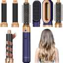 Hair Dryer Brush 5 in 1, Negative Ion Blow Dryer Brush Set - 110,000 RPM High- Speed Hot Air Brush Air Styler Curling Wrap Air Curler,Curling Iron Hair Styling Tool for Straight Curl Drying Smoothing
