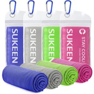 Sukeen Cooling Towel for Neck and Face (40"x12"), Microfiber Bulk Cooling Towels for Athletes Cooling Neck Wraps Instant Cooling Towels for Yoga,Gym,Golf,Running,Fitness and Workout (Dark Blue/Green/Pink/Grey) Sukeen Cooling Towel for Neck and Face (40"x12"), Microfiber Bulk Cooling Towels for Athletes Cooling Neck Wraps Instant Cooling Towels for Yoga,Gym,Golf,Running,Fitness and Workout (Dark Blue/Green/Pink/Grey)