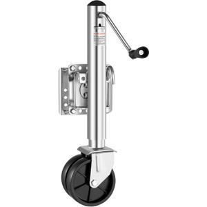 VEVOR Trailer Jack with Wheel, 2000 lbs Load Capacity, Heavy Duty Swivel Boat Trailer Jack with PP Single Wheel & Ergonomic Handle, 12-inch Lift, Fit for RVs, Boats, Horse Trailers, Utility Trailers