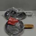 3 piece set, cookware set 6, 8, 10 Inches, for frying, saute, &more, easy use in the oven, stove, grill, or campfire, black, with silicone heat-resistant cover