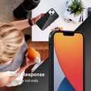 TEAUGHT Compatible with iPhone 14 Case Cute Pattern Black Leopard Print Cheetah + Screen Protector Tire Shockproof Cover, Cheetah Pattern Phone Case Anti-Skid for Girls Women