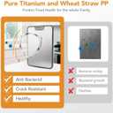 Titanium Cutting Board for Kitchen, 2-in-1 Double-Sided with Food Grade Pure Titanium & Wheat Straw PP, Easy to Clean, Large Size 16 x 11