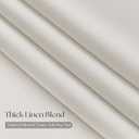 Natural Pinch Pleat Linen Curtains 108 Inches Long 4 Panels Set Ivory Cream, 40"W x 108"L