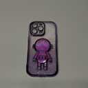 Loheckle for iPhone 15 Pro Max Case - for Women Girls Cute Glitter with Camera Lens Protector Cover Astronaut Liquid Sparkle Girly Aesthetic Bling Shiny Design Phone Case for 15 Pro Max 6.7", Purple