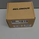 Belinous Motorcycle Cup Holder with 0.75"-1.5" Alligator Clamp, Drink Holder up to 32oz with Mesh Pockets, Universal Water Bottle Holder for Motorcycle, Bicycle, ATV, Wheelchair, e-Bike, Boat (Black)