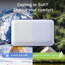 fulocean Cooling Travel & Camping Memory Foam Pillow for Sleeping,Contoured Support Medium Firm Small Travel Pillows for Airplanes & Backpacking Car Compact Lightweight, Breathable Washable Cover (White)