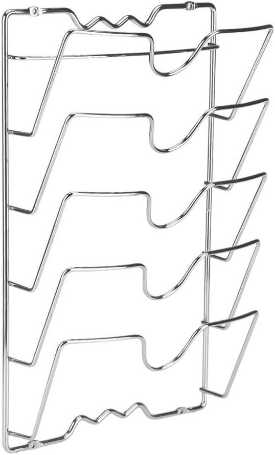 Jiallo Wall Door Mounted Pot Lid Rack With Chrome Finish WU1071 (11" x 17" x 4") 12 pack