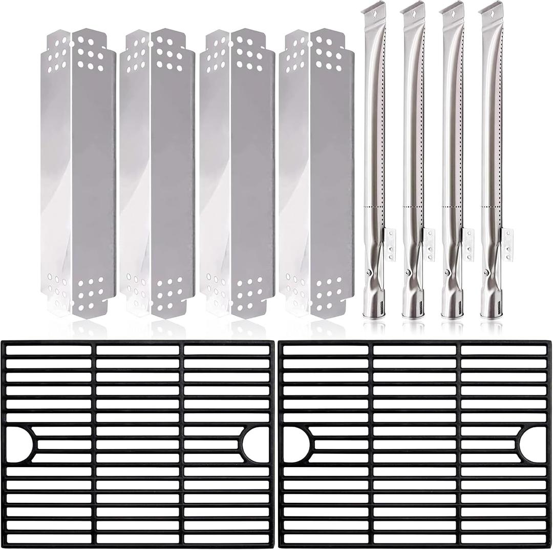 Grill Replacement Parts for Nexgrill 4 Burner 720-0830H, 720-0783E, Nexgrill 720-0888, 720-0888N. Grates, Grill Burner Tubes and Heat Plates Replacement Parts Kit for Home Depot Nexgrill 720-0830H.