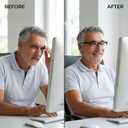 Eyekepper (Must Buy Both Eye) Black Clear-Left Eye +0.75 Reading Glasses with Different Strength for Each Eye