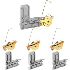 HUIKANGSHENG 4 Sets Sliding Screen Door Rollers,1-1/4" Concave Steel Ball Bearing,with Screen Door Corner Insert, Screen Door Roller Replacement Kit Compatible with Arcadia
