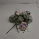 Geosar 8 Bundles Artificial Peonies Flowers Fake Silk Peony Bouquet Faux Peonies Flowers Bulk for Decoration Vase Florals Arrangements Wedding Party Table (Gray Purple,Light Purple)