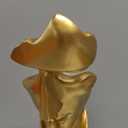 aboxoo Thinker Statue, Silence is Gold Abstract Art Figurine,Modern Home Resin Sculptures Decorative Objects,Table Top Decor for Livingroom Home Decor,Office Study Sculpture,Shh mask Statue(Gold)