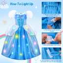 Meland Princess Dress Up for Girls, Light up Halloween Costume for Toddler Girls 3-10 Year Old