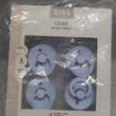 BIBS Colour Pacifier 4Pack, BPA Free Dummy Pacifier, Round Nipple. Natural Rubber Latex, Made in Denmark, Size 2 (6-18 Months), Baby Blue