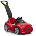 Step2 Whisper Ride Cruiser Kids Push Car, Ride On Toy, Stroller Substitute, Includes Seat Belt & Horn, Made of Durable Plastic, Max Weight 50 lbs., For Toddlers 18 Months - 4 Years Old, Red 