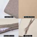 Saula 30 x 14 Inch Piano Bench Cushions for Indoor Furniture with Ties Non Slip Kitchen Dining Room Bench seat Cushion for Shoe Storage Ottoman Window Settee Pad, Khaki